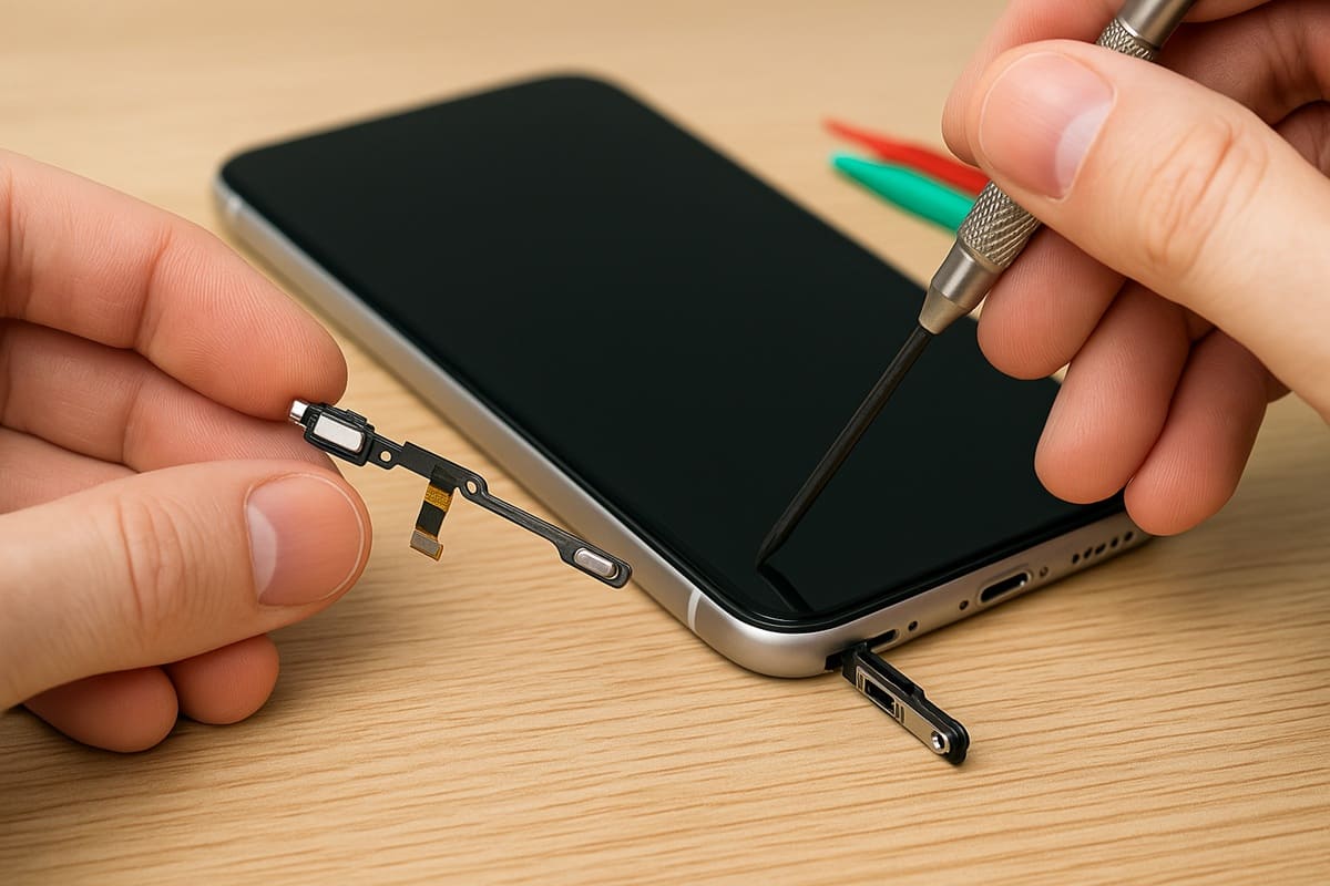 sostituzione tasto accensione cellulare